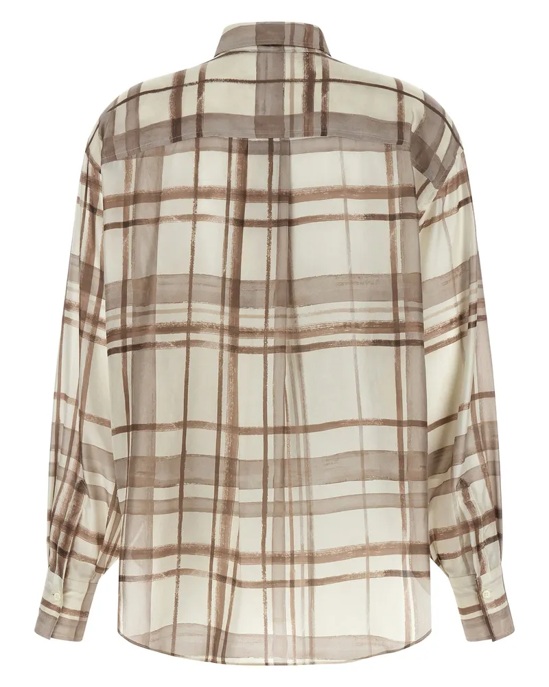 Brunello Cucinelli Women's Beige Silk Blouse Beige