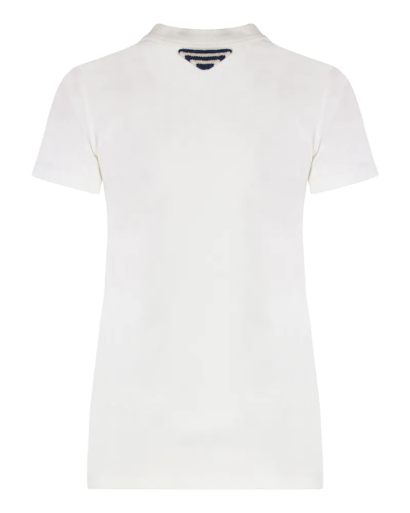 Prada Women's Crew-Neck T-Shirt White Cotton T-Shirts & Jerseys White