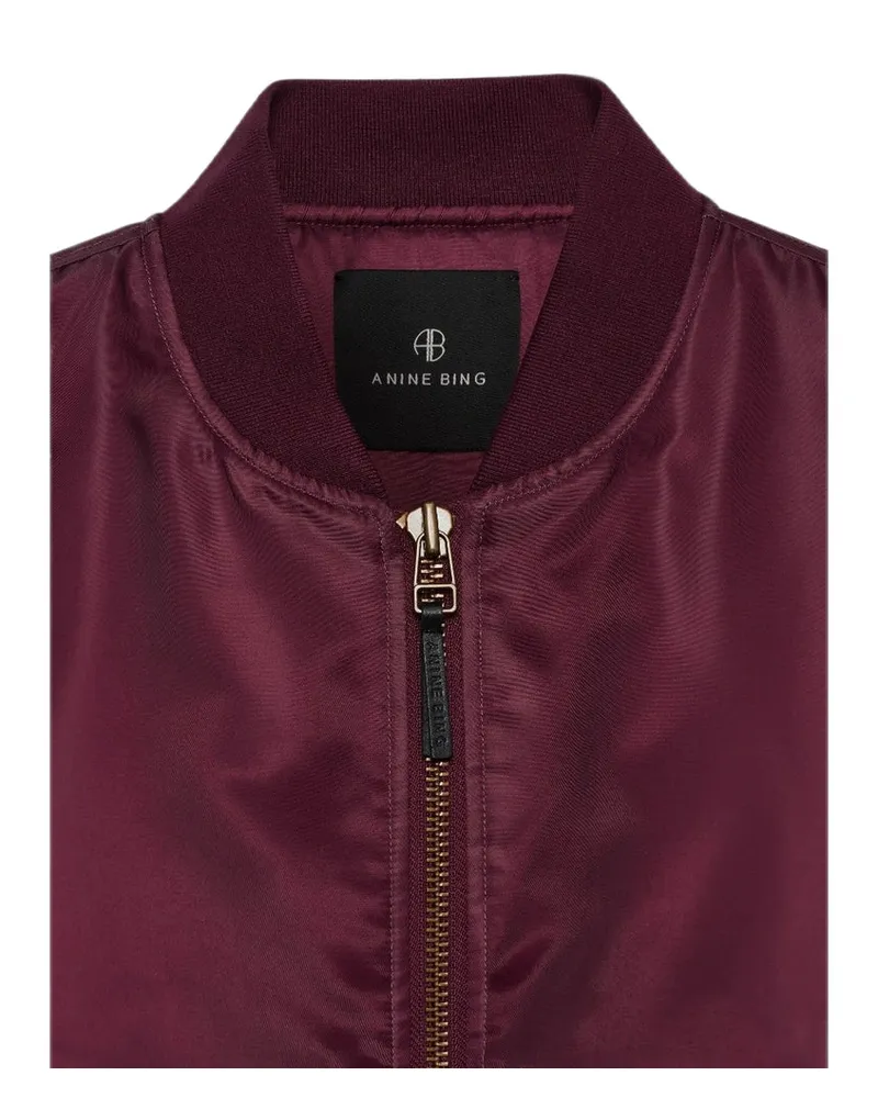Anine Bing Leon Bomber Jacket — Red Red