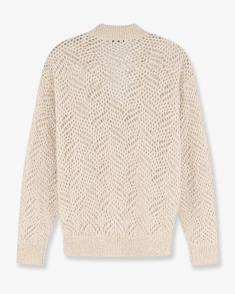 Brunello Cucinelli Women's Cashmere Crew-Neck Sweater Beige Beige