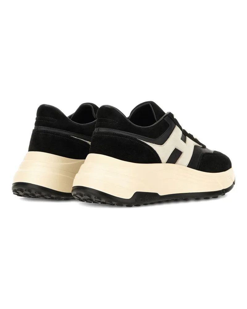 Hogan Logo-Embellished Colorblock Sneakers — Black Black