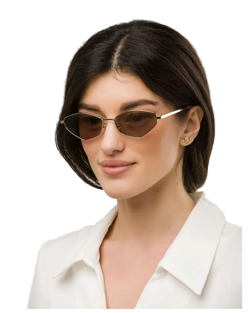 Furla SFUB17 Metal Aviator Sunglasses — Gold Gold
