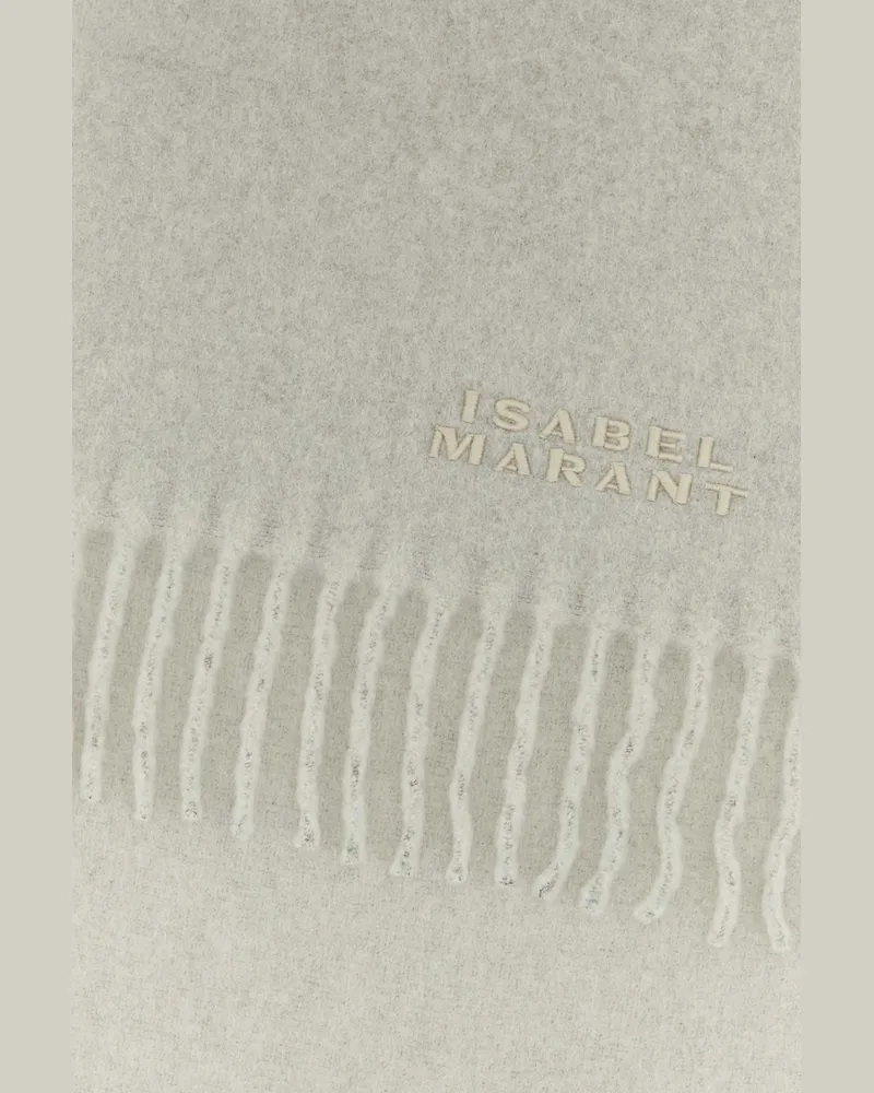 Isabel Marant Women's Light Grey Alpaca Blend Firny Scarf Snowgrey Exterior: Nylon Sciarpe E Foulard Scarfs Gray