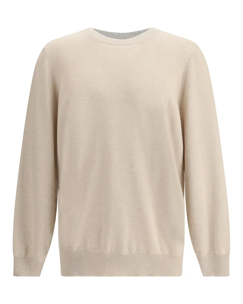 Brunello Cucinelli Men's Cashmere Sweater Sand-Pebble (capra Hircus) Sand/pebble Beige