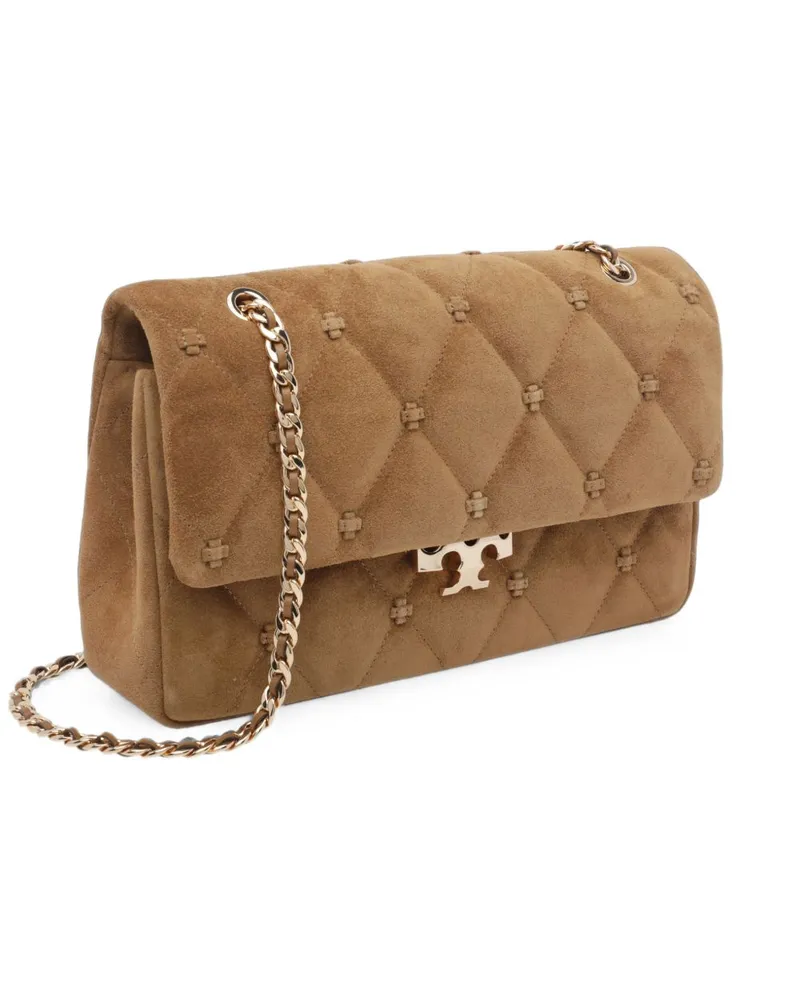 Tory Burch Suede Shoulder Bag — Brown Brown