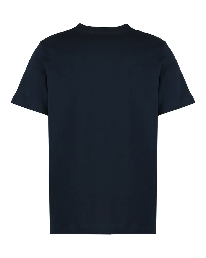 A.P.C. Men T-Shirt Rue Madame Navy-Ecru Cotton T-Shirts Navy/ecru And Polos Navy