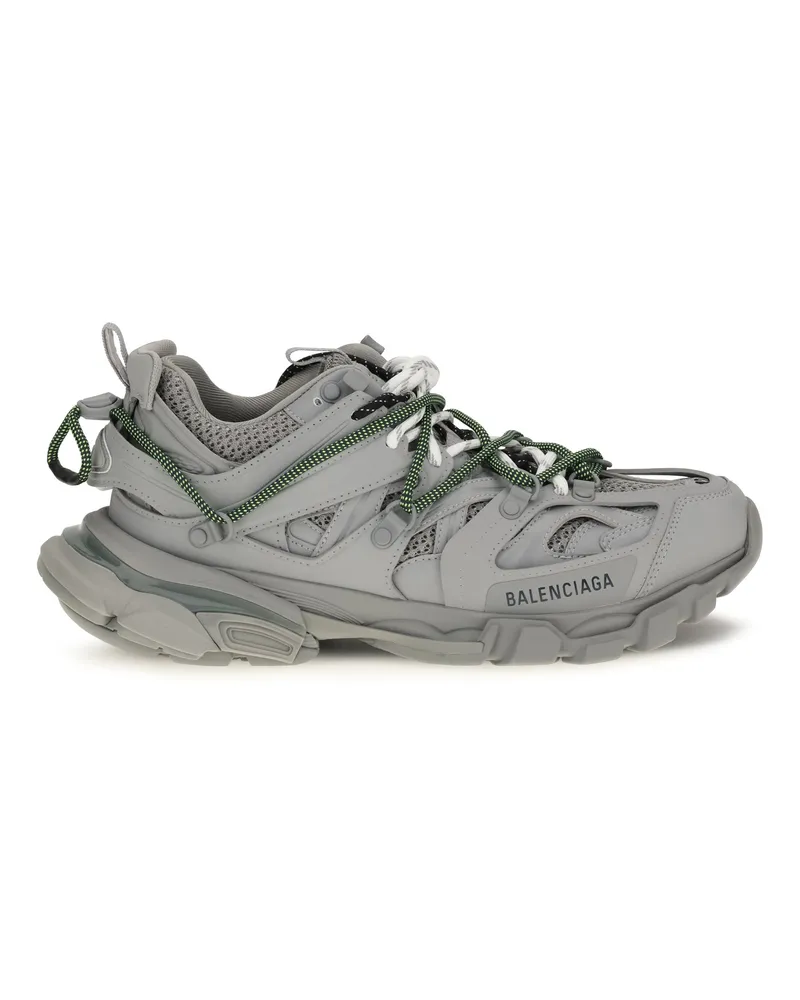 Balenciaga Men's Sneakers Track Trail Laces Grey-Yellow-White-Navy Polyurethane Trainers Grey/yellow/white/navy Gray