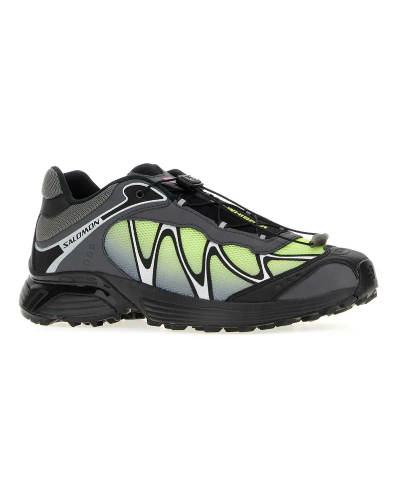 Salomon Unisex Multicolor Mesh And Fabric Xt-Whisper Sneakers Black-Asphalt-Acid Lime Black/asphalt/acid Black