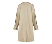 Oversized Cotton Trench Coat — Beige
