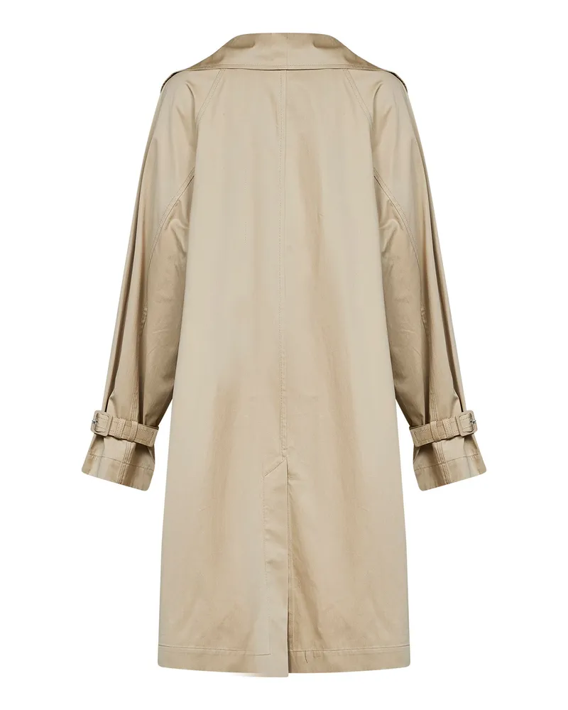Totême Oversized Cotton Trench Coat — Beige Beige