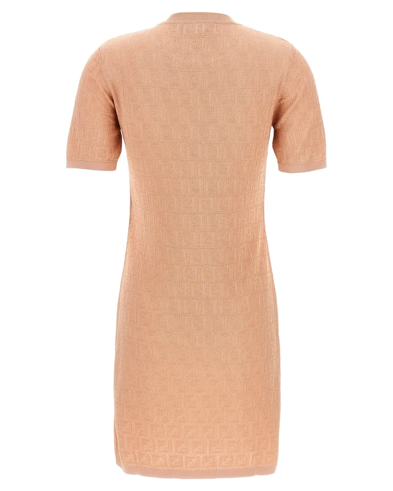 Fendi Women's Multicolor Cotton Short Dress Pink