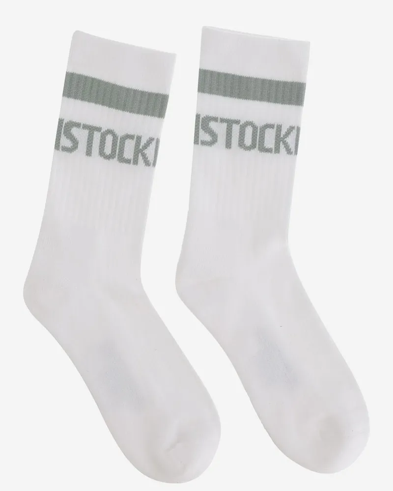 Birkenstock Men's Cotton Socks With Logo White Fabric White