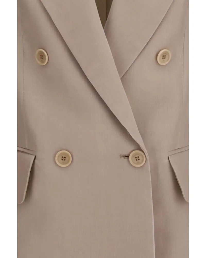 Max Mara Feltro Blazer — Beige Beige