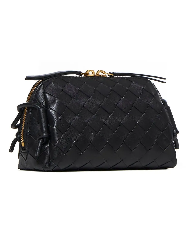 Bottega Veneta Women's Shoulder Bag Intrecciato Black Lamb Skin Black