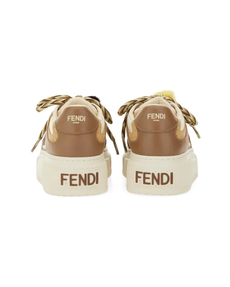 Fendi Match Sneakers — Beige Beige