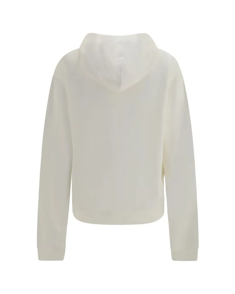 Gucci GG Logo-Print Cotton-Cashmere Hoodie — White White