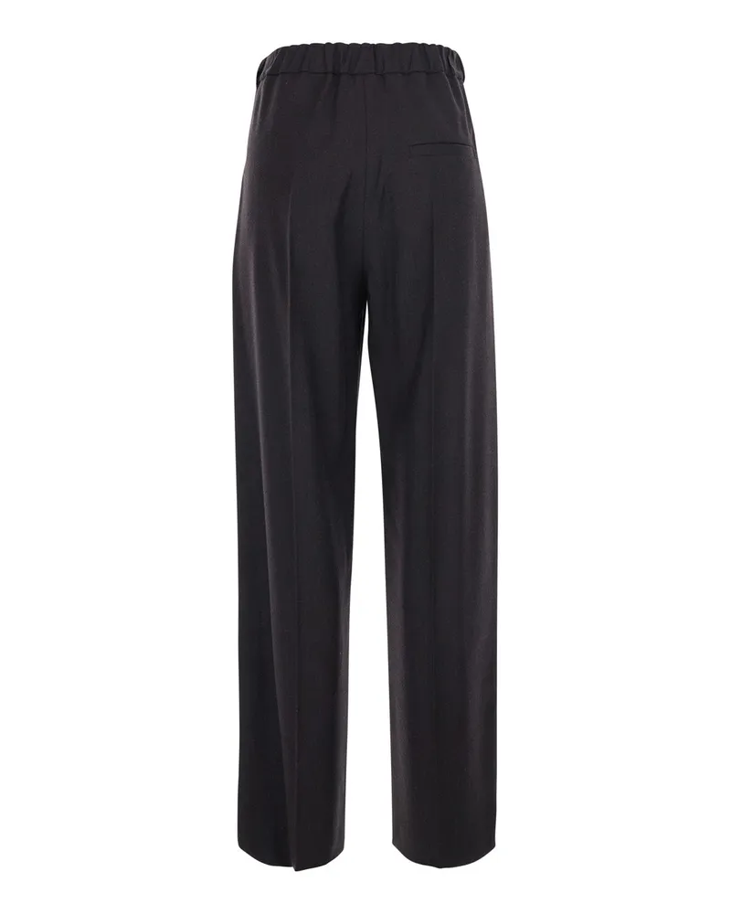 TELA Women's Pants Fox Brown Fabric Trousers Brown