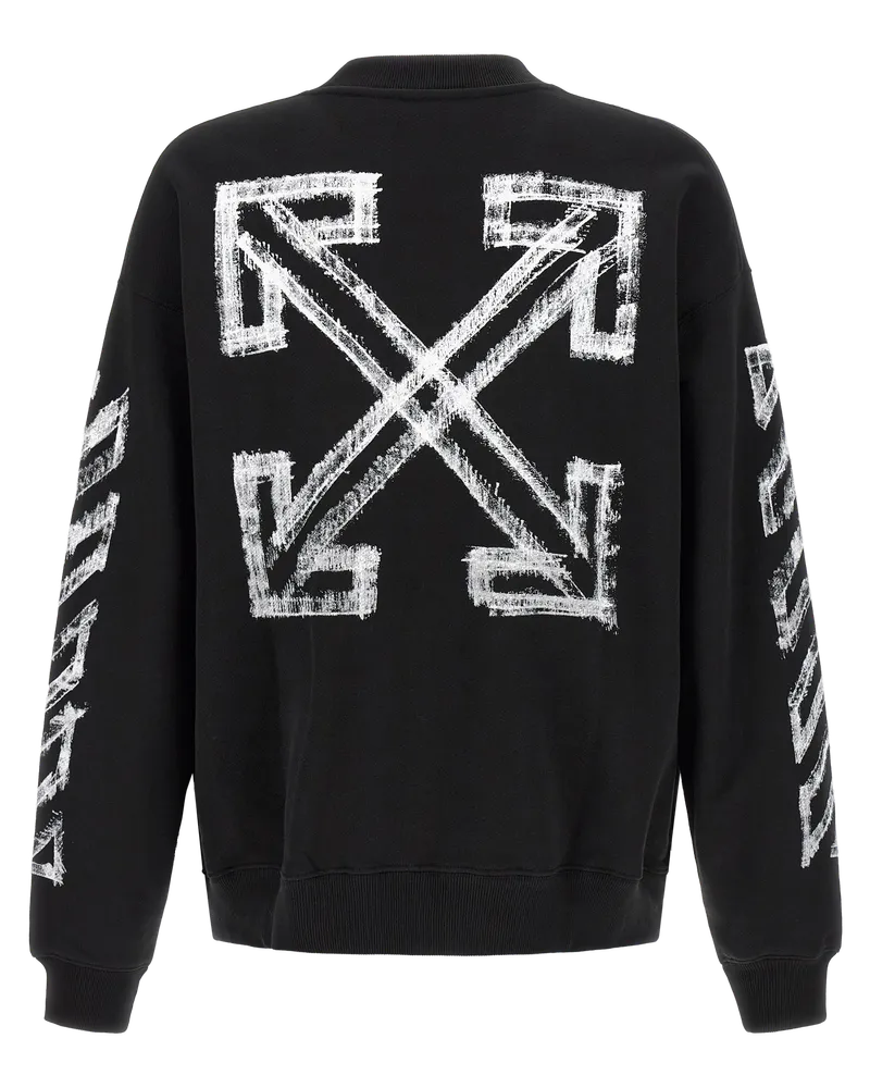 OFF-WHITE Men's Black Cotton Sweatshirt Clothing Black