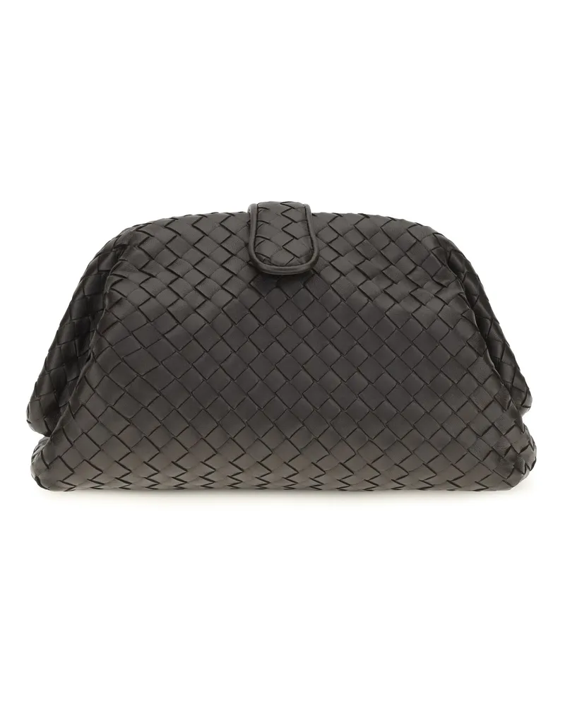 Bottega Veneta Women's Clutch Lauren 1980 Espresso Leather Espresso-Brass Lamb (ovis Aries) Shoulder Bags Espresso/brass Black