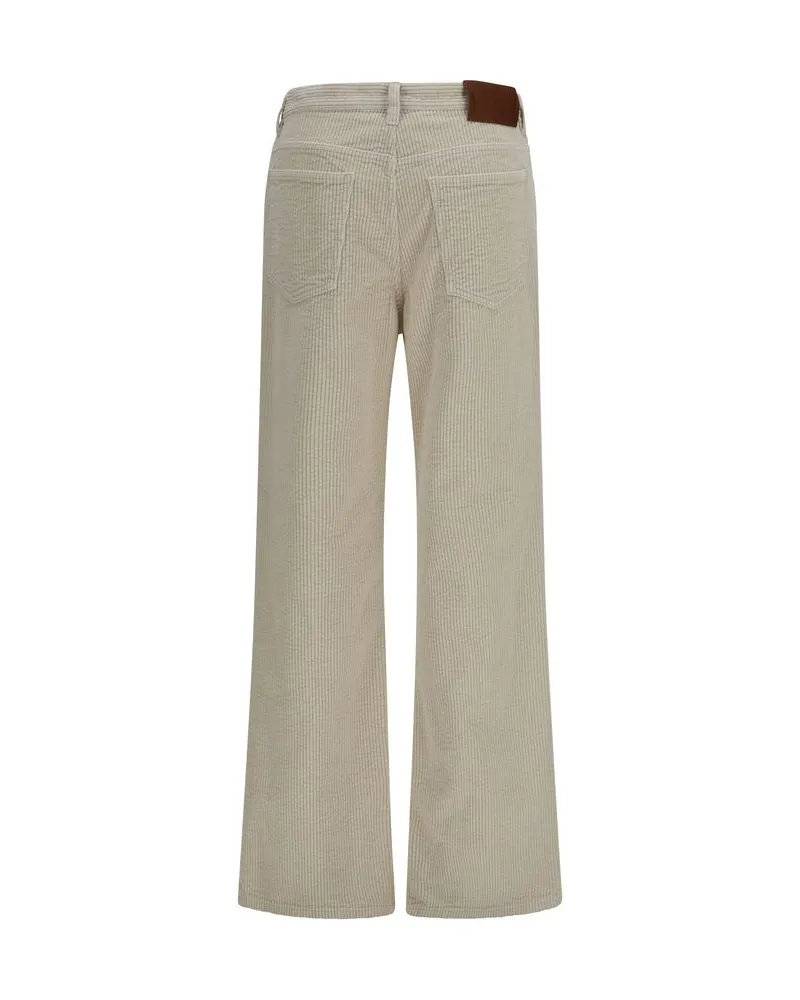 Marni Women's Beige Cotton Flared Pants Beige