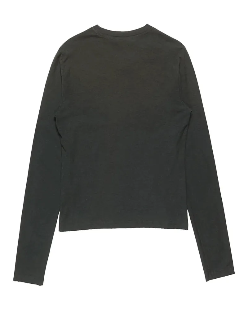 Acne Studios Distressed Logo T-Shirt — Black Black