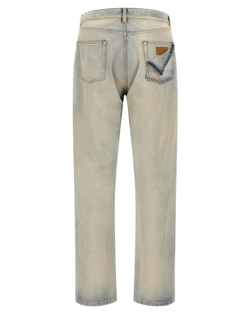 Maison Margiela Numeric Signature Deconstructed Jeans — Blue Blue