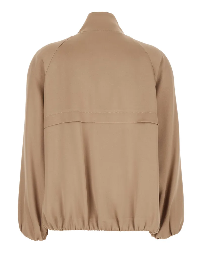 Antonelli Firenze Women's Jacket Grace Beige Acetate Coat Beige