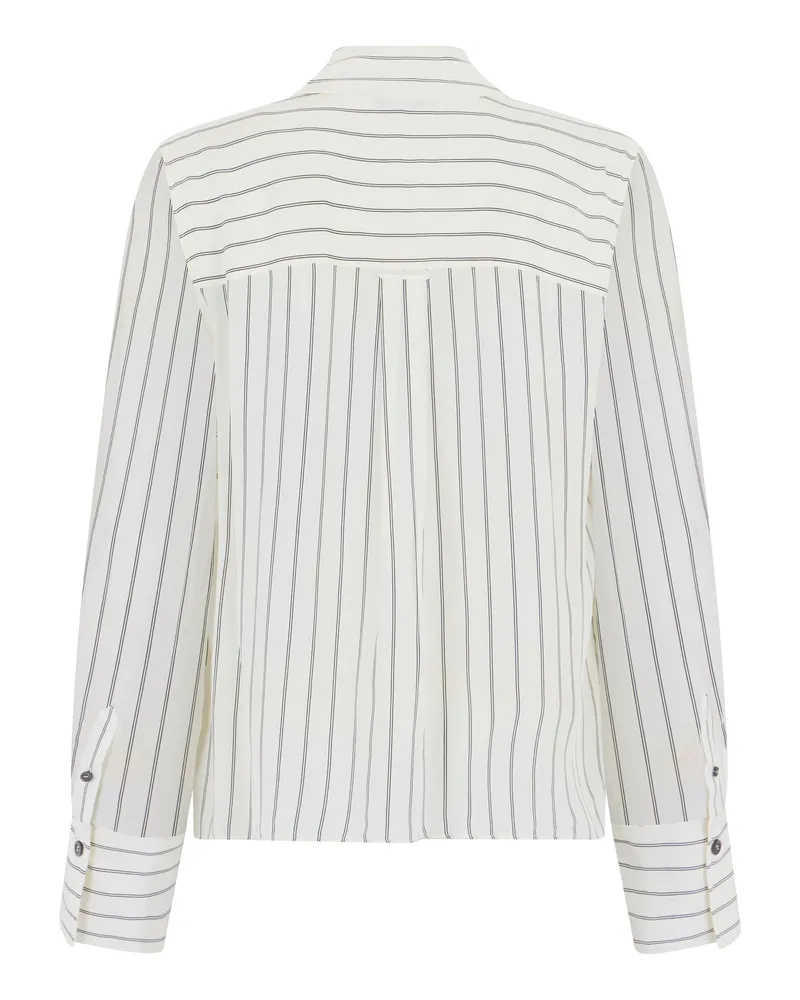 Veronica Beard Women's Shirt Long-Sleeve Striped Dove-Black Viscose Dove/black White