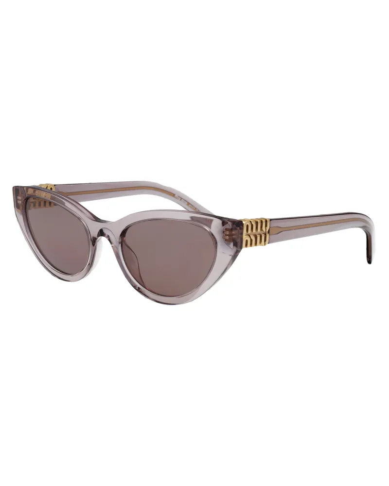 Miu Miu Women's Sunglasses 0mu A04s Transparent Mauve Acetate Mauve