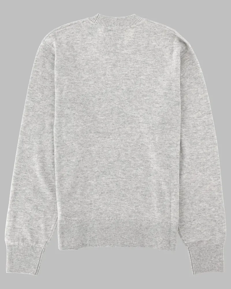 Versace Jeans Logo-Knit Crew Neck Sweater — Gray Gray