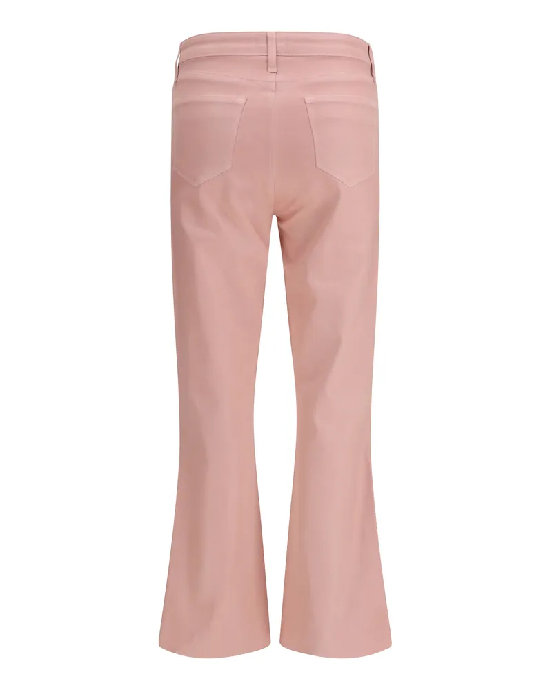 L'Agence Women's Coated Denim Pants Kendra Pale Rose Cotton Jean Pink