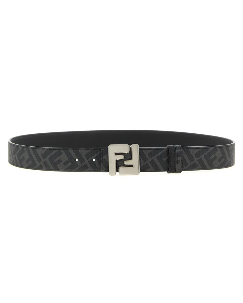 Fendi Reversible FF Logo Belt — Black Black