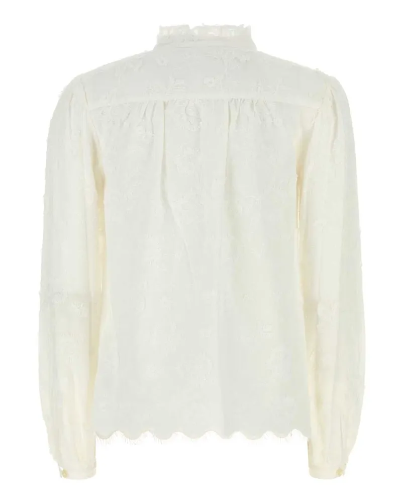 Michael Kors Women White Cotton Blouse Exterior: Maglie Sweater White