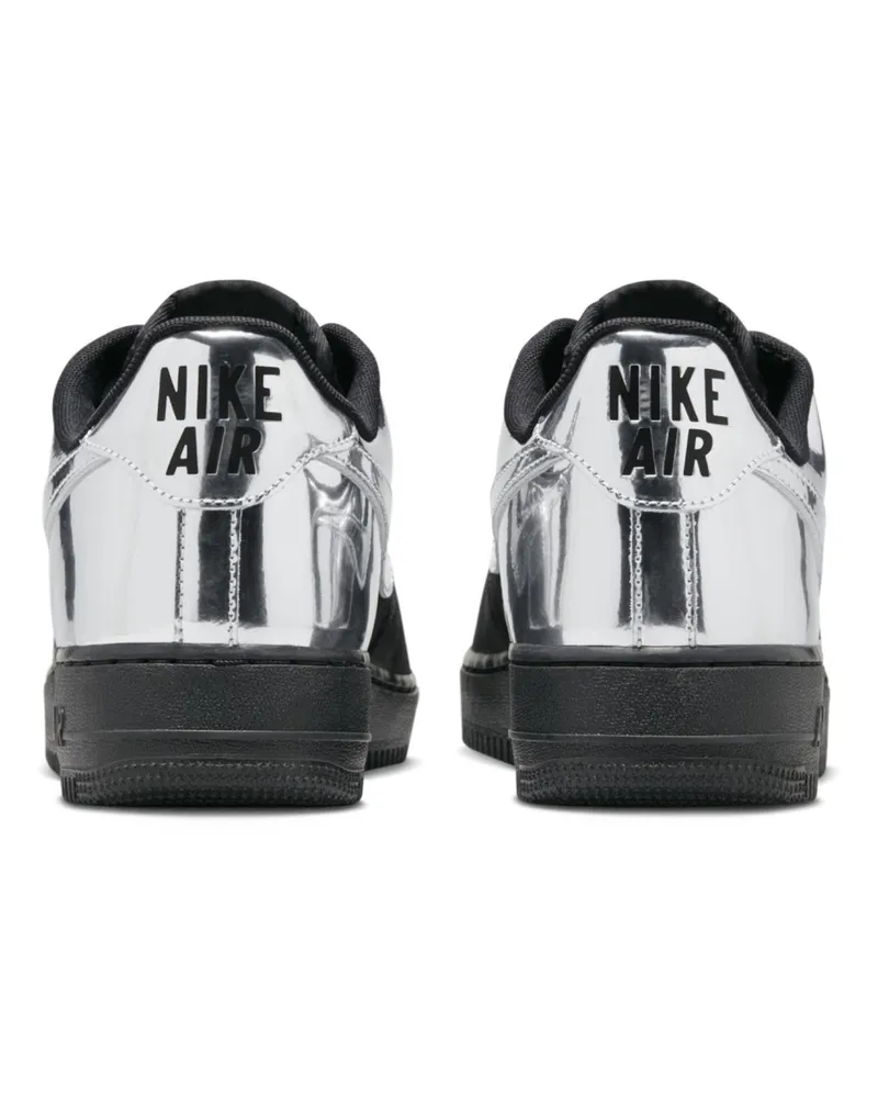 Nike Women's Air Force Sneakers Black Leather Rubber Black