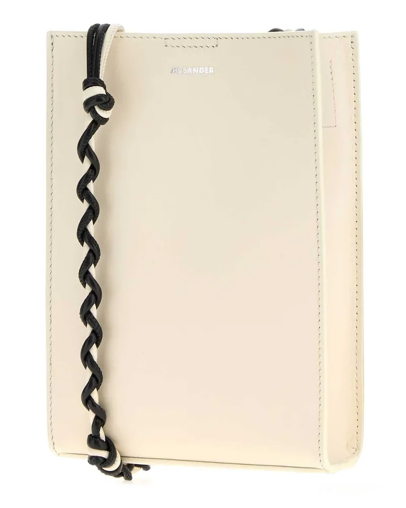 Jil Sander Women's Ivory Leather Small Tangle Shoulder Bag 106 Borse A Tracolla Beige
