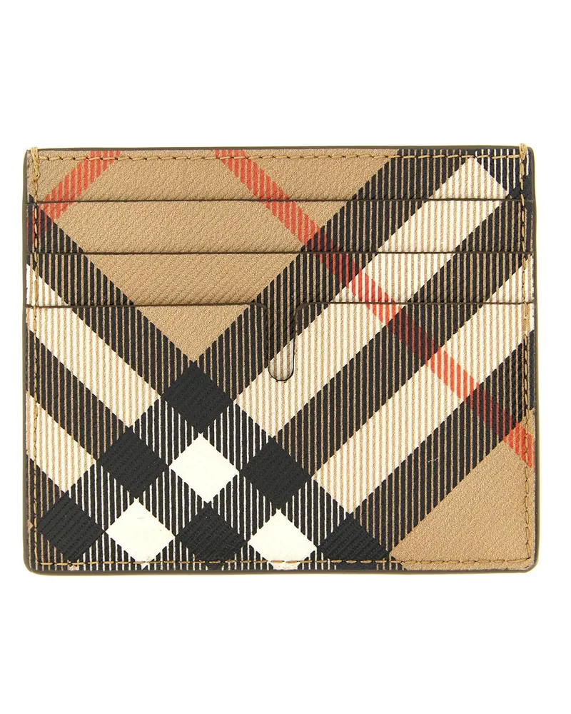 Burberry Sandon Card Case — Camel Camel