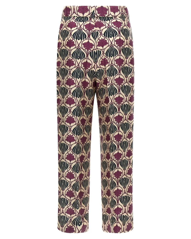 Max Mara Women's Purple Silk Casual Pants Purple