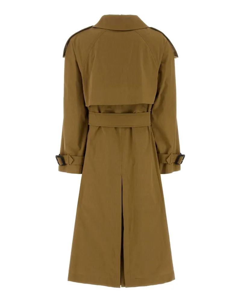 Burberry 8118557 C4010 Lignumbrown Polyester Cotton Trench Coat Brown