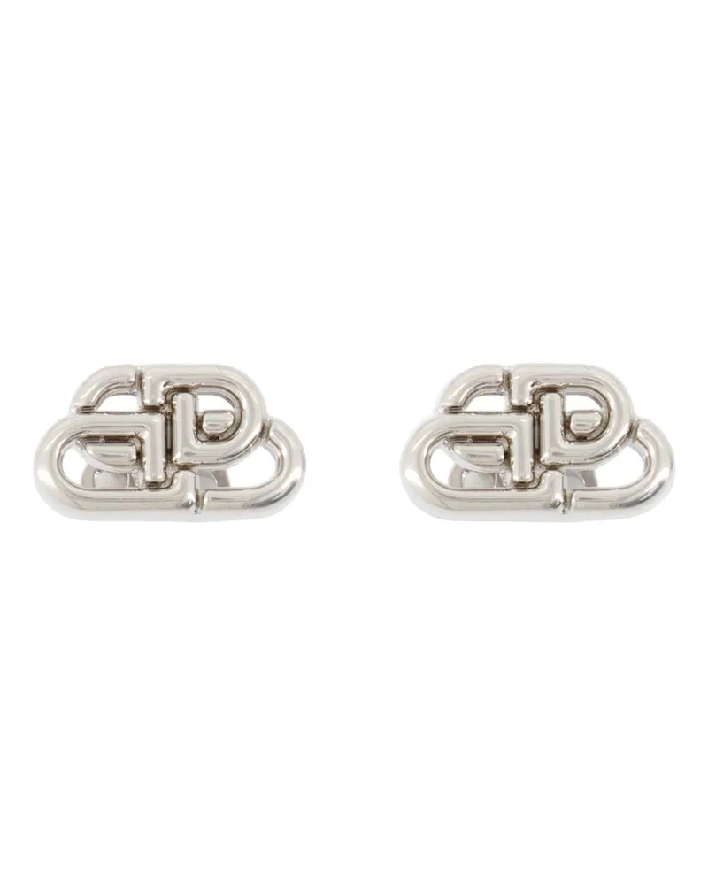 Balenciaga Women's Bb Stud Xs Earrings Synthetic Silver Metal Jewelry-Watches Silver