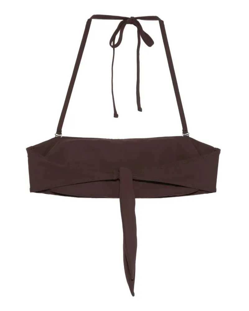 Brunello Cucinelli Women's Beaded Tie Bikini Ss26 W Brown