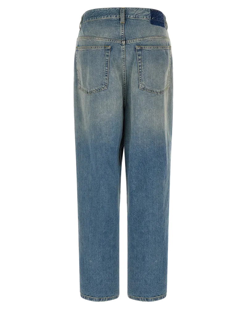 Maison Margiela Deconstructed Cotton Jeans — Blue Blue