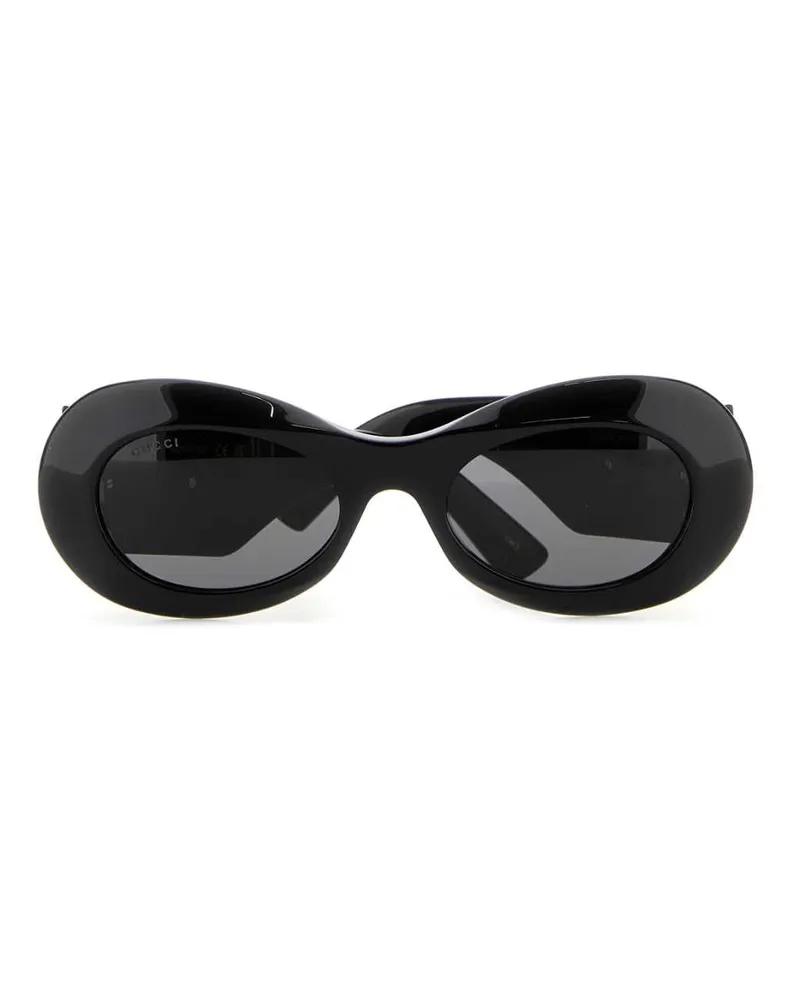 Gucci Women's Black Acetate Sunglasses Blackblackgrey Exterior: Occhiali Da Sole Black