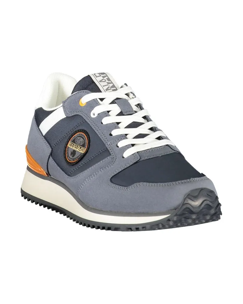Napapijri Colour-Block Nylon and Rubber Sneaker — Blue Blue