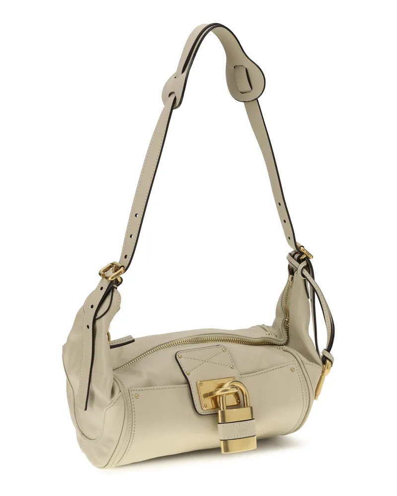 Chloé Women's Shoulder Bag Paddington Cloudy Cream Calf Leather Beige