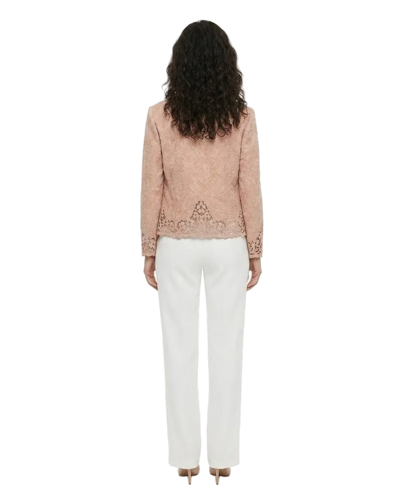 Dolce & Gabbana Lace-Trimmed Acetate Cardigan — Beige Beige