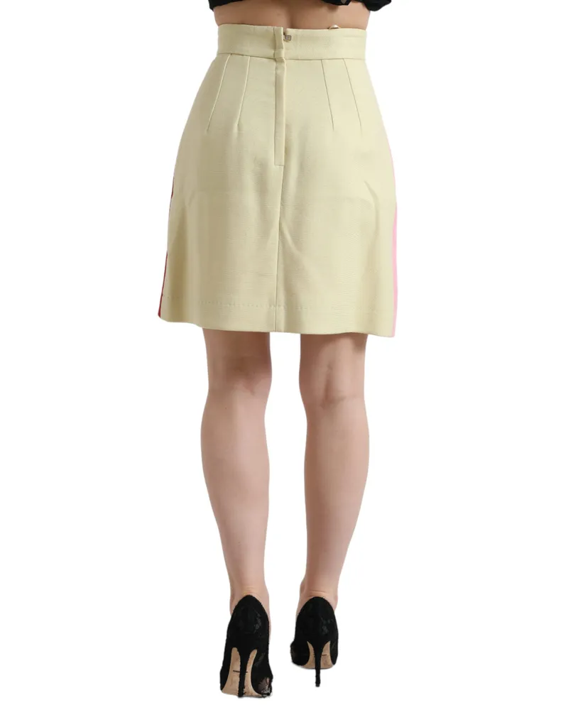 Dolce & Gabbana Women's Multicolor Patchwork High Waist A-Line Skirt Multicolor