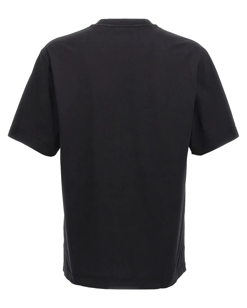 Burberry Logo-Embroidered T-shirt — Black Black
