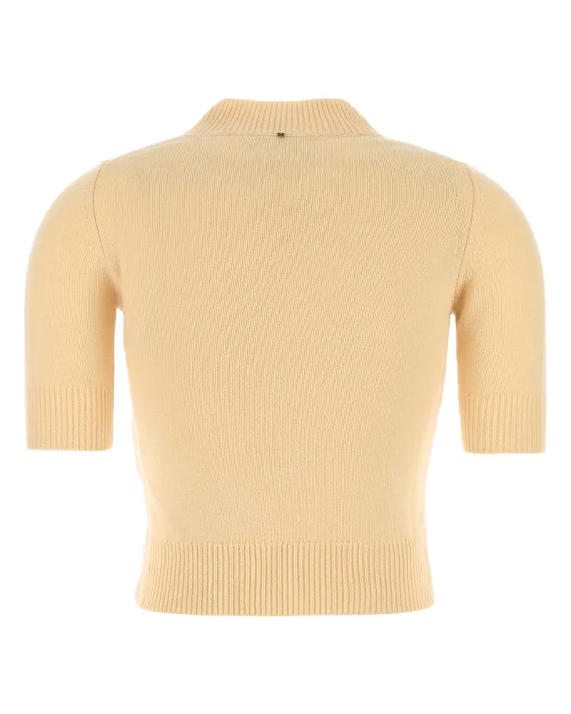 SPORTMAX Women's Yellow Wool Blend Renon Sweater Avorio Exterior: Cashmere Maglieria Yellow