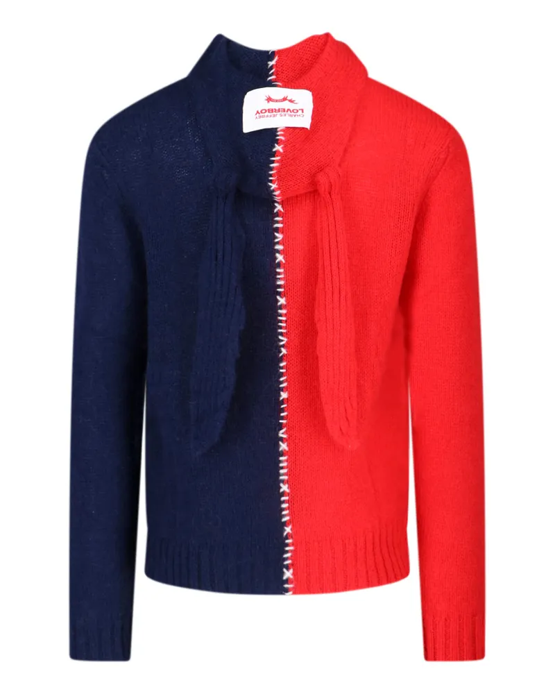 Charles Jeffrey Loverboy Men Sweaters Red Extrafine Lambswool Multicolor