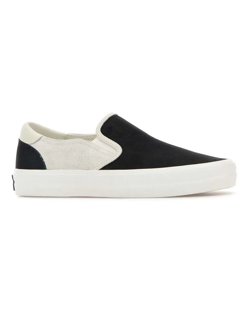 Amiri Men's Black Leather Laguna Slip Ons Sneaker Black